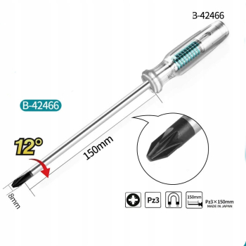Wkrętak do uszkodzonych wkrętów PZ3 Makita B-42466 śrubokręt