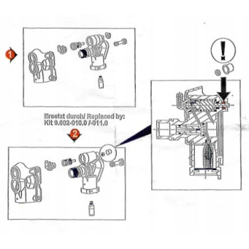 Głowica pompa Karcher K3 K4 K5 zestaw 9.002-010.0