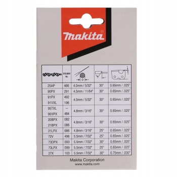 Łańcuch 35cm 3/8 1.1mm 52 Oczka DUC355 Makita 191H02-6