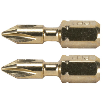 Bity końcówki Makita PH3 25mm 1/4 2szt Impact Gold