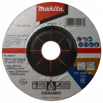 B-66927 Tarcza szlifierska ceramika Makita 125 mm